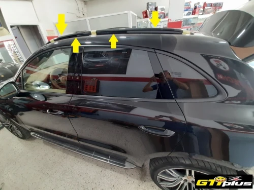 Barre de toit pour PORSCHE MACAN BLACK BLACK