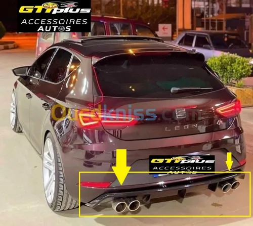 Spoiler arriére pour SEAT LEON Double Sortie CUPRA Look