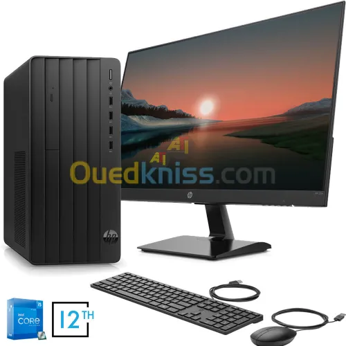 PC DE BUREAU HP290 G9 /i5 12400 /RAM 8GB/SSD 256/ECRAN 24" HP