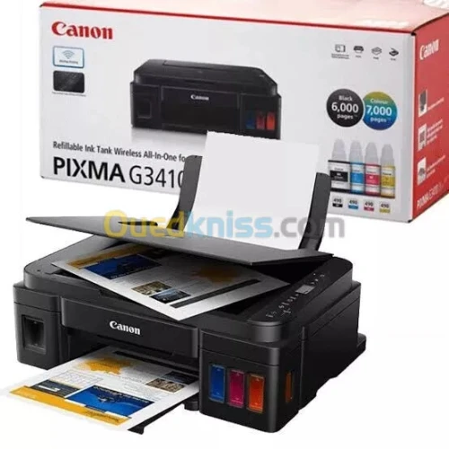 IMPRIMANTE MULTIFONCTION CANON PIXMA G3410 WIFI RESERVOIR A4