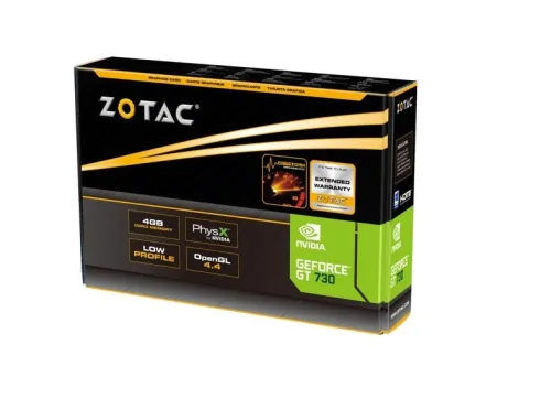 ZOTAC GeForce GT 730 4GB Zone Edition - 4 GO DDR3 - HDMI/DVI/VGA - PCI EXPRESS