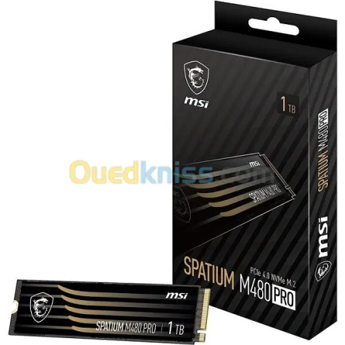 SSD NVME M,2 MSI SPATIUM M480 PRO 1000GB PCIE 4.0 (7400MB / 6000MB)