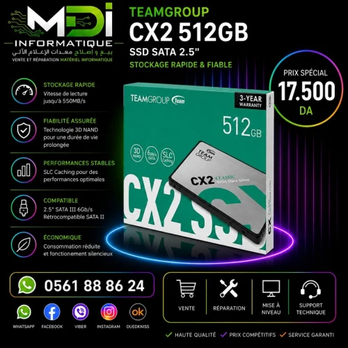 SSD SATA TEAMGROUPE CX2 512G
