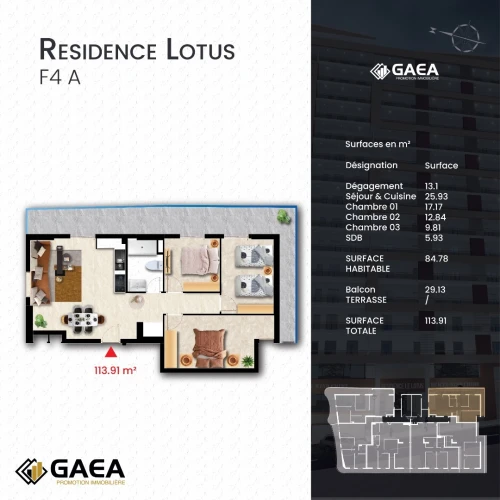 Vente Appartement F4 Oran Bir el djir