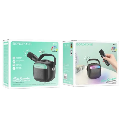 BAFFLE BLUETOOTH BOROFONE RGB+KARAOKE BP15