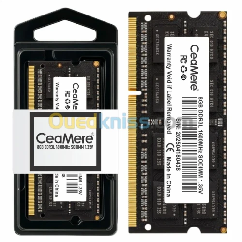 LA RAM  PC laptop 8GB DDR3L 1600MHZ 