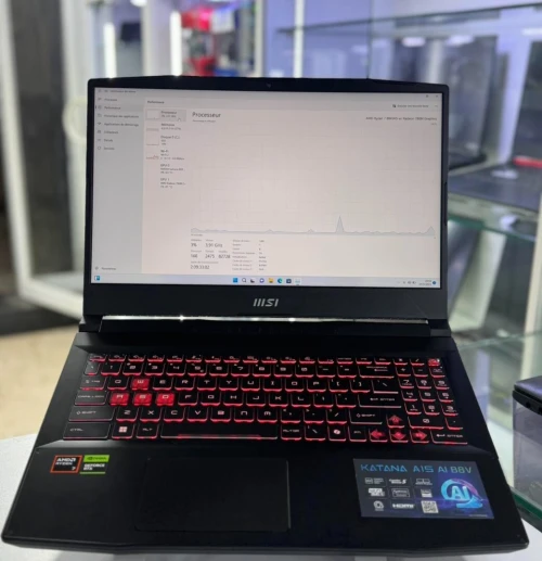 Laptop Gaming MSI KATANA A15 AI B8V ( 2024 ) / RYZEN 7 8845HS / RTX 4060 /165Hz Résolution 2560*1440