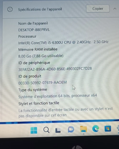 Pc portable HP EliteBook Folio 1040 G3 i5-6eme