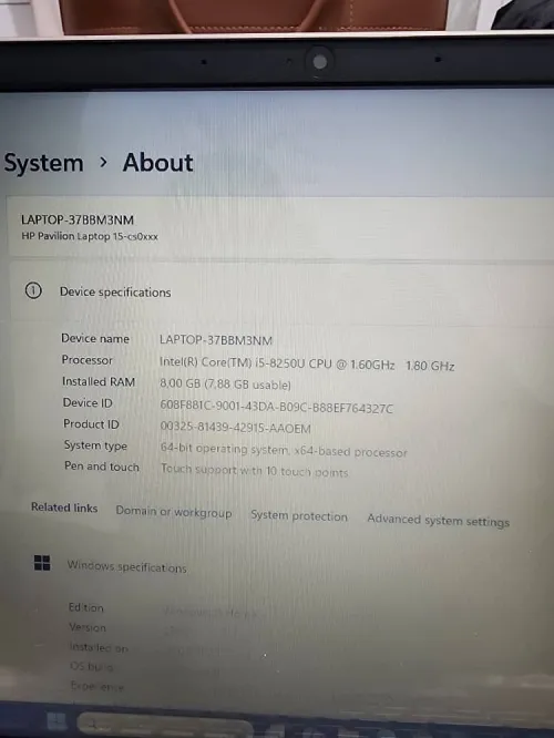 HP Pavilion 15 (8th Gen) | Ecran Tactile | État 10/