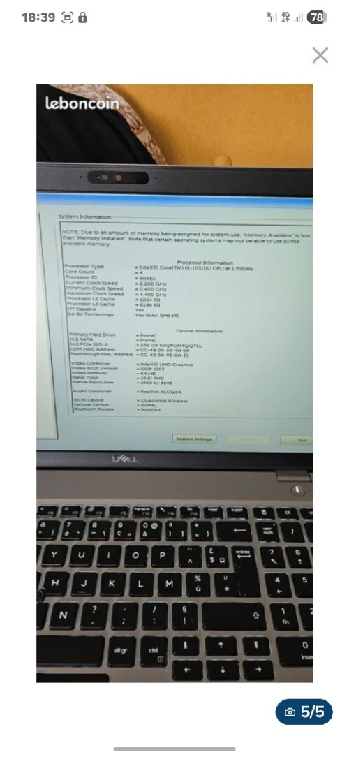 dell latitude 5510