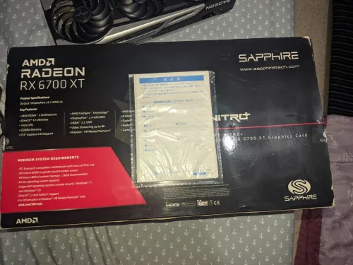 Rx6700xt 12GB VRAM SAPPHIRE NITRO PLUS 