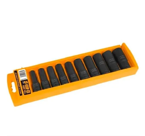 Jeu de douilles à impact profonde 10pcs 1/2 18296 TOLSEN