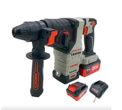 Marteau Piqueur perforateur SDS sans fil 20v 2 batteries 4.0ah 2.3 J CT28015XS-4 BMC CROWN