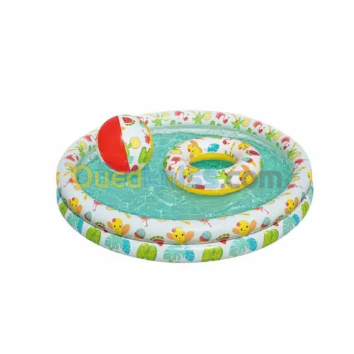 Piscine gonflable pour enfant avec bouée et ballon de plage 122 * 20cm 51124 BESTWAY