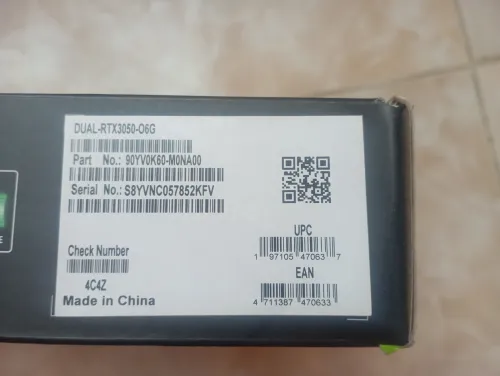 ASUS Dual GeForce RTX 3050 OC Edition 6GB GDDR6