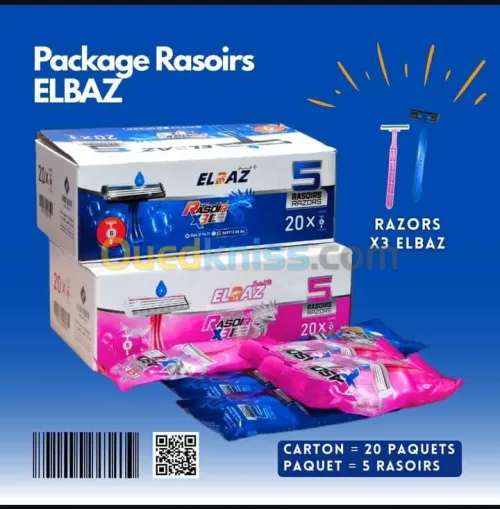 RASOIR EL BAZ  3 Lames savonnette 