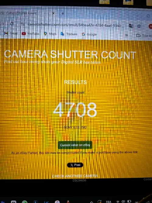Caméra sony a7ii