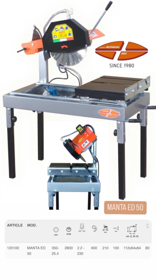 DEBITEUSE / COUPE MARBRE 2M / 1M50 / 60CM MONDIAL MEC