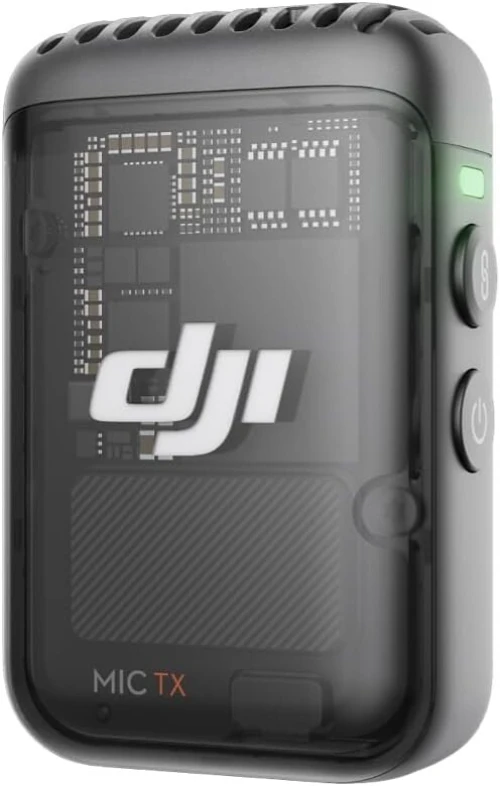 Émetteur DJI Mic 2 (Shadow Black), Microphone sans Fil avec Réduction Intelligente du Bruit, Enregistrement Interne de 14 Heures, Batterie de 6 Heures, Fixation Magnétique, Microphone Bluetooth