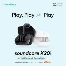 K20i , écouteurs Semi-internes, 36h d'autonomie, Charge Rapide, avec 2 micros ENC, Bluetooth 5.3