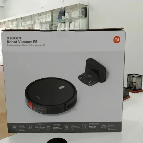 Robot Aspirateur Laveur E5 Noir robot intelligent WiFi,Autonomie 110 Min,Contrôl par Application