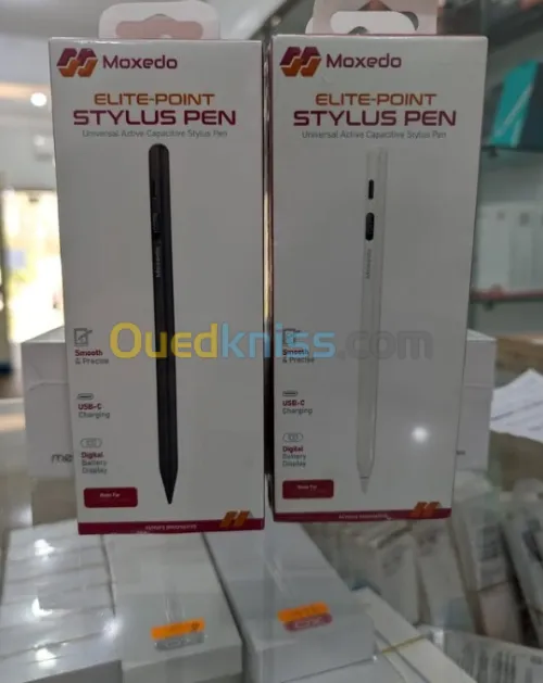 Stylet universel Moxedo Elite-Point, Type-C, affichage numérique de la batterie