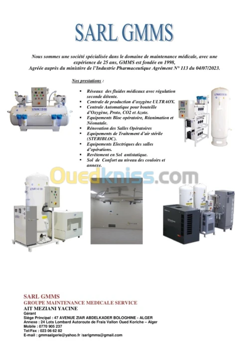 Présentation Sarl GMMS