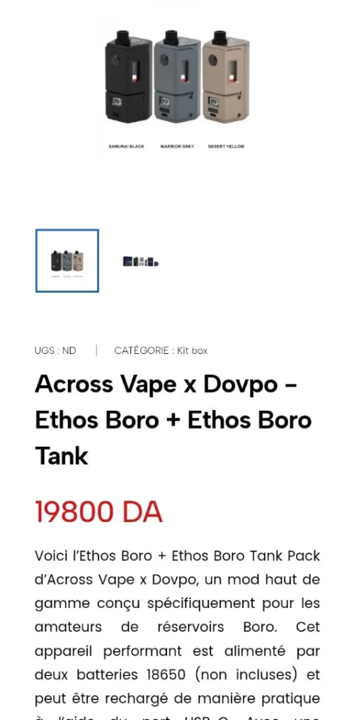 Cigarette électronique DOVPO ETHOS 