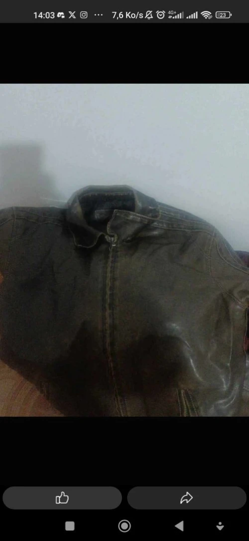 Veste en cuir ORIGINAL FEHRENHEIT XXL (XL) Homme