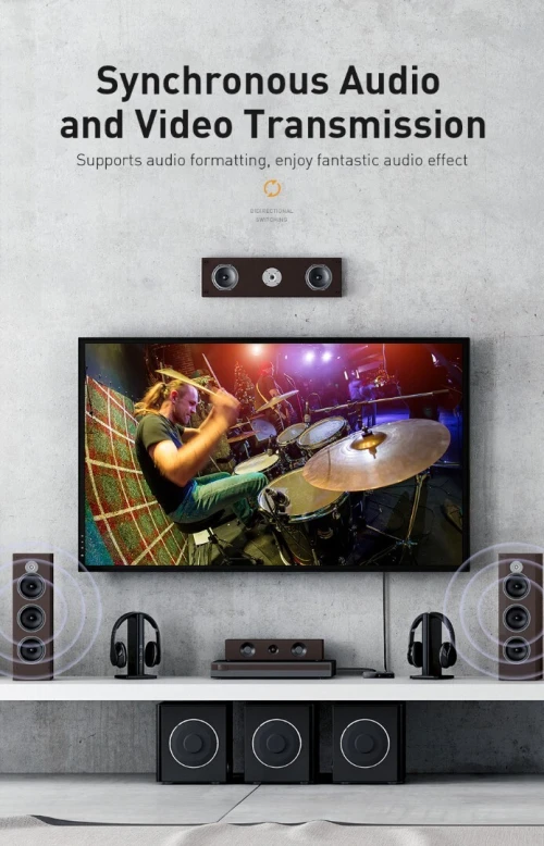 Hdmi switch baseus en aluminium 4k