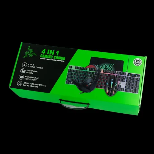Kit Clavier + Souris + Casque + Tapis De Souris Razer Gaming Combo 4 In 1 Pack Razer 4In1 Tf-240
