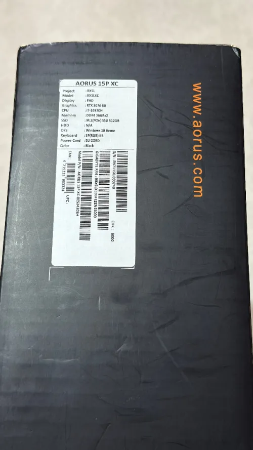 AORUS 15P XC, i7 10870H, 32GB, 1To, RTX 3070