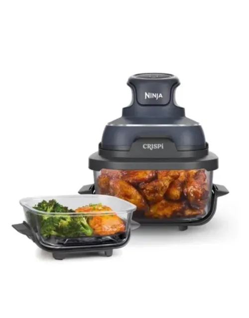 Friteuse sans huile portable NINJA - CRISPI - Récipients 1,4L et 3,8L - 4 programmes