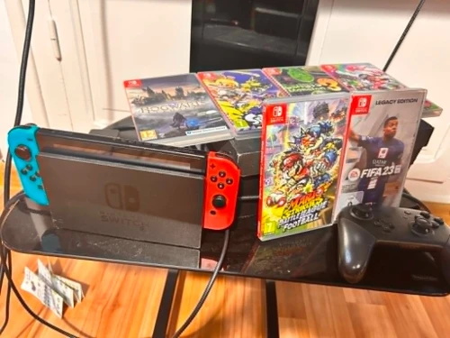 nintendo switch + manette pro + 6 jeux