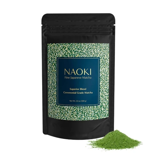 Naoki Thé Vert Matcha Cérémonial En Poudre De Qualité Supérieure 100g