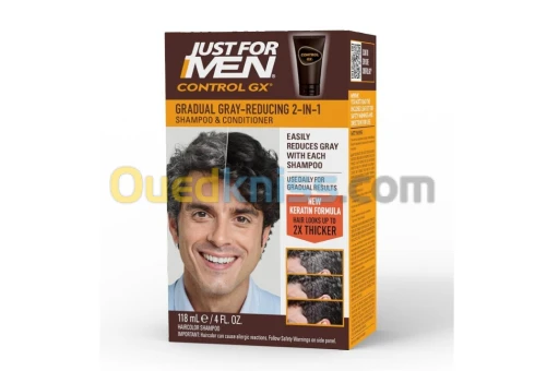 Just For Men - Réducteur De Cheveux Gris Shampooing Et Aprés-Shampooing 2 En 1