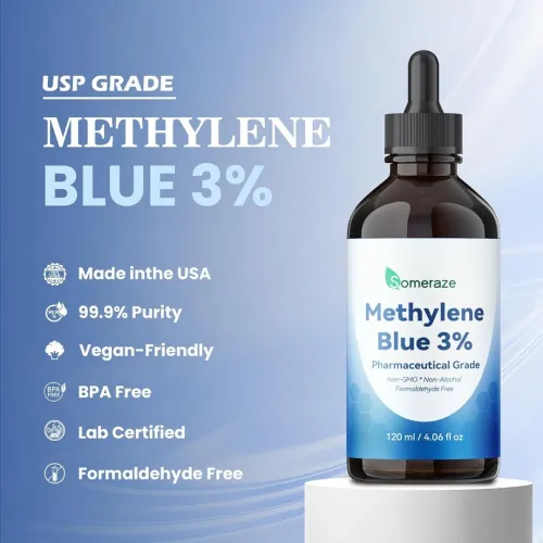 Bleu De Méthylène 3% - Haute Pureté - Qualité AAA -120ml - Made in USA