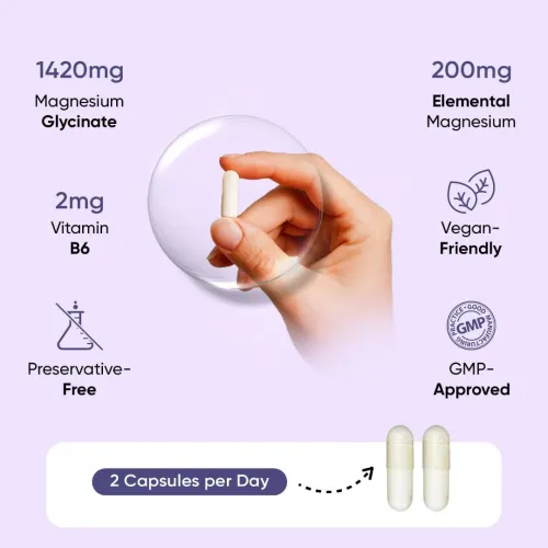 Magnesium Glycinate 1422mg - 180 Capsules