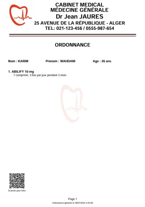 LOGICIEL GESTION DU CABINET MEDICAL