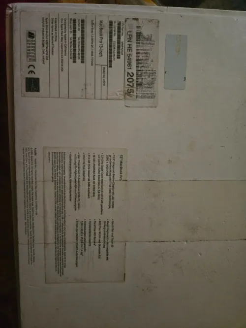 MacBook Pro 2020 16GB/512GB SSD/Ecran Retina 13"