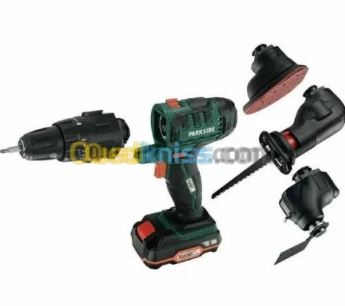 Outil Multifonction Parkside 4 en 1 / Perceuse Visseuse Ponceuse Scie Sabre Scie Plongeante Grattoir