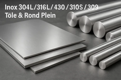 Inox 304L / 316L / 430 / 310S / 309 : Tôle & Rond Plein