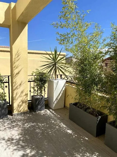 Aménagement floral de terasses avec des pots et plantes d'intérieur et extérieure 0559360090 