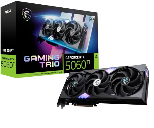 CARTE GRAPHIQUE MSI GEFORCE RTX 5060TI 8GB GAMING TRIO