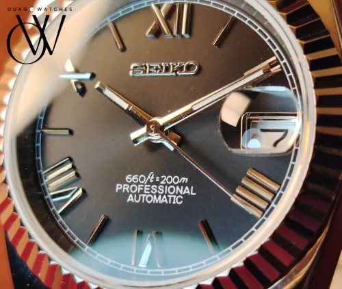 (Photos Réel) Seiko Mod Datejust Automatic Chiffres Romain