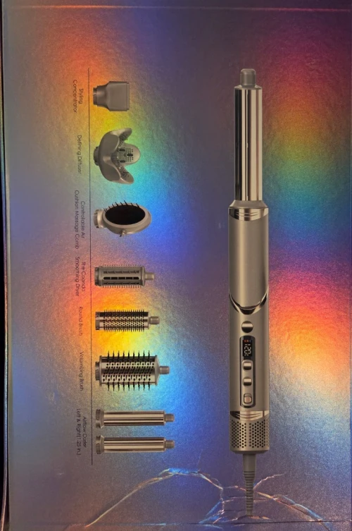 Brosse soufflante à cheveux 8en1 220v 1600w pliable haute vitesse peigne à air chaud multifonctions