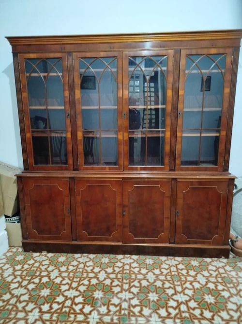 Bibliotheque ancienne style anglais