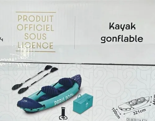 Kayak gonflable NEUF (Jamais utilisé) + Équipement complet