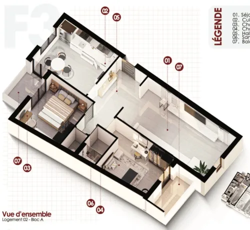 Vente Appartement F3 F4 F5 Alger Souidania