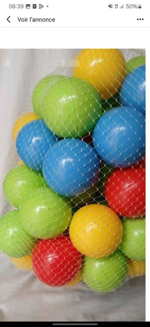 كرات بلاستيكية ملوّنة، balles